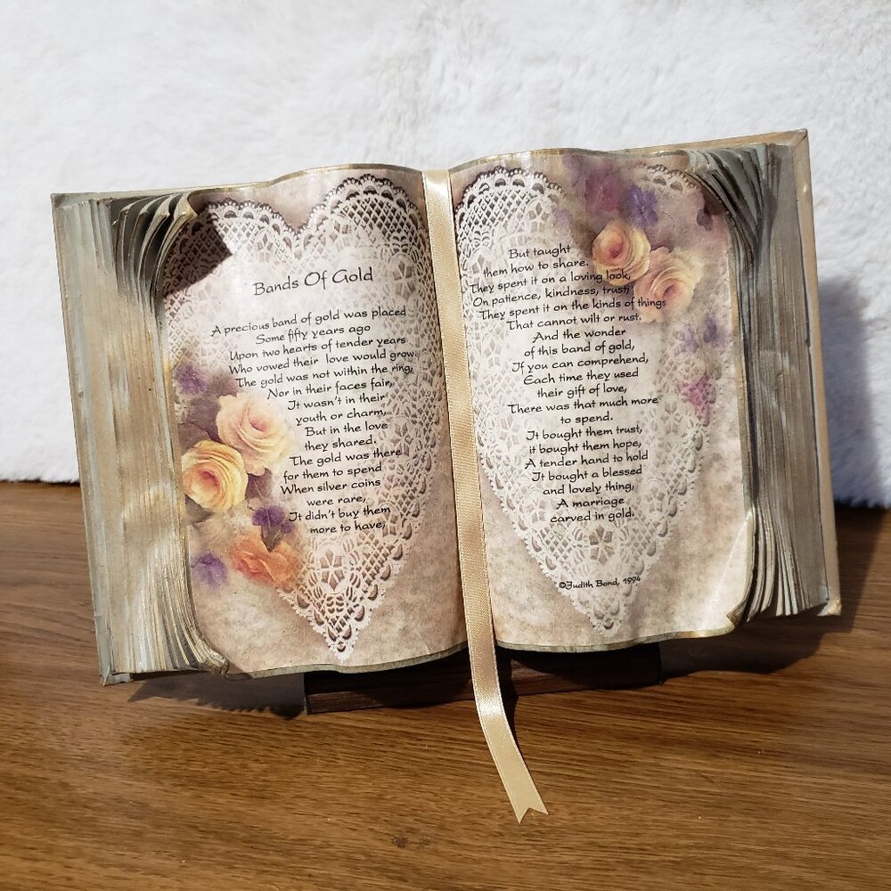 Judith Bond Bands Of Gold Faux Book 50th Anniversary Books of Love Vintage 1994